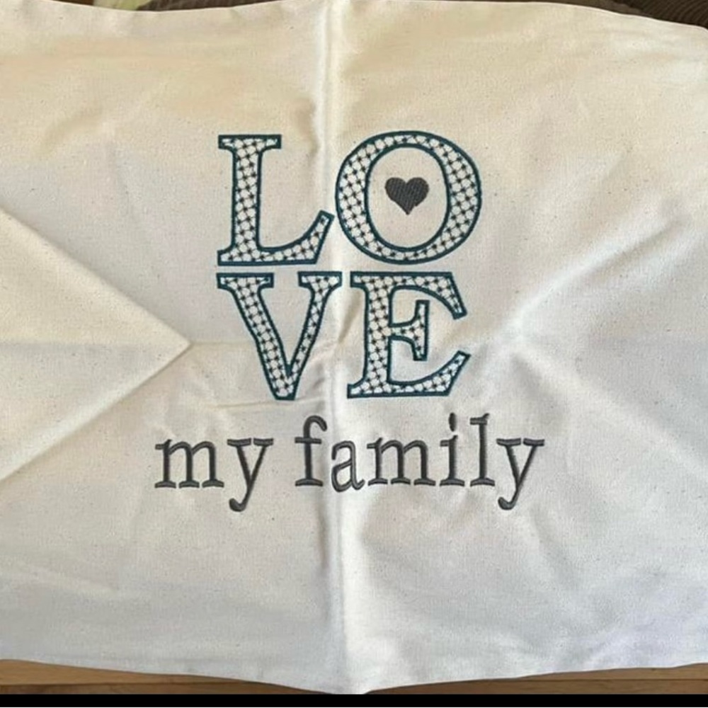 Thirty  One Love My Family pillow case